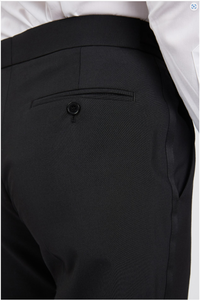 Scott By The Label Trousers Satin Stripe Black Tie  S1541T0  -2